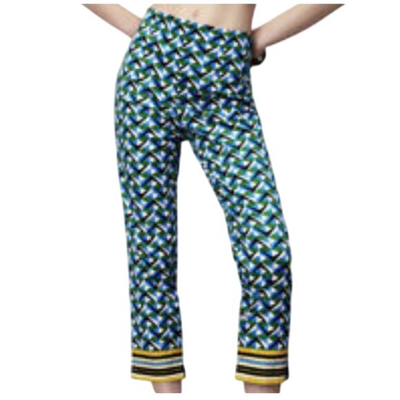 ZARA Sz 2 Geometric Slim Fit High-Rise Ankle Pants | NWT - Picture 1 of 13